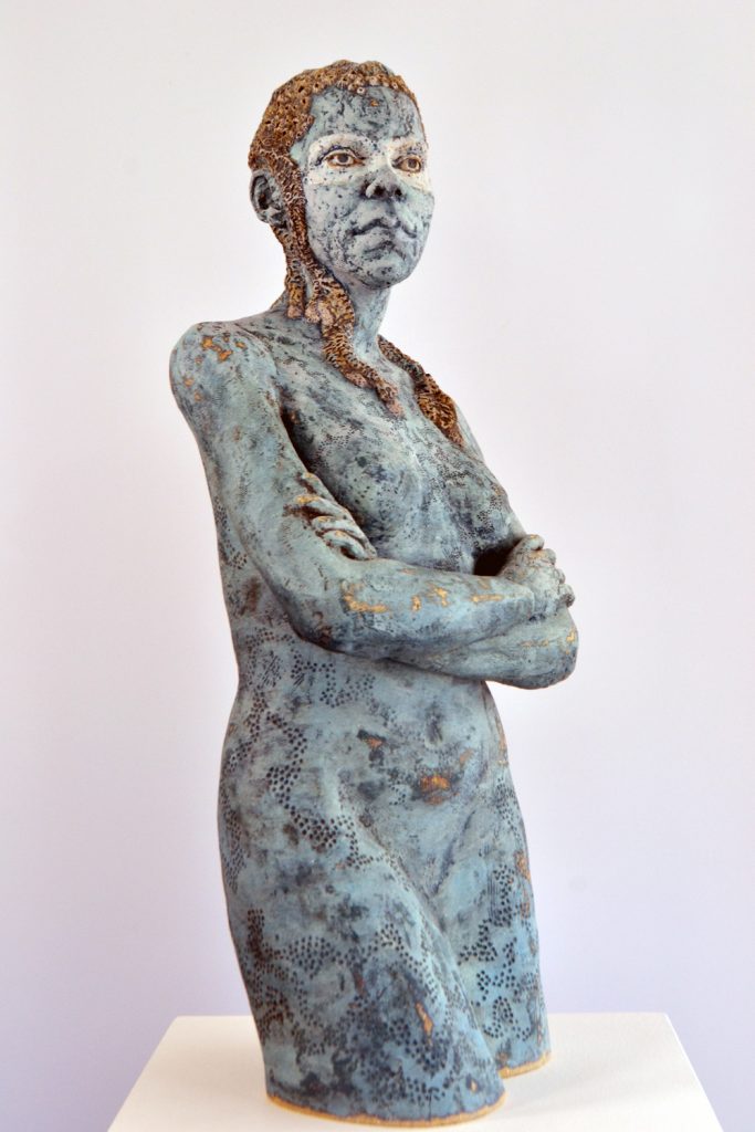 Warrior Goddess 2021, stoneware, Frances Clark